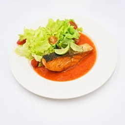 Salmon Steak with Chilli Lime Sauce