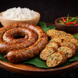 ไส้อั่ว-หมูปิ้ง ป้าวิเจ้าเก่าก๋าดไม้ลุงขน (แม่สายวิว)