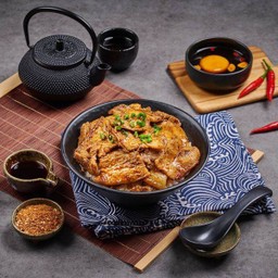 ข้าวหน้าหมูสามชั้นย่าง รสหม่าล่า