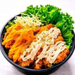 มาม่าเผ็ดเกาหลี+ไก่ทอดฉ่ำ2ซอส