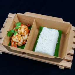 ข้าวกุ้งกระเทียม