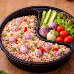ข้าวขยำหอมแดง&สลัดผักbyมาดาม
