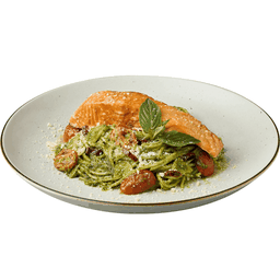 สปาเกตตี แซลมอนเพสโต