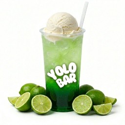 มะนาวแป้นโซดาโฟลท 22 oz. (รวมไอติม)