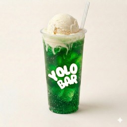 น้ำเขียวโซดาโฟลท์ 22 oz. (รวมไอติม)