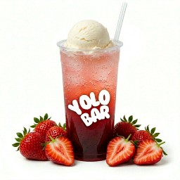 สตรอเบอรี่ โซดาโฟลท 22 oz. (รวมไอติม)