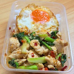 กับข้าว (คะน้าไก่)