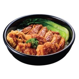 ข้าวหน้าไก่เทริยากิและไก่คาราเกะ