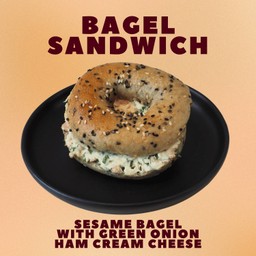 Bagel Cream Onion Ham Cream Cheese