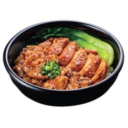 ข้าวหน้าไก่เทริยากิและหมูคารูบิ