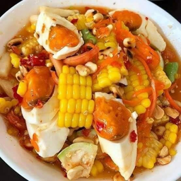 ยำข้าวโพดไข่เค็ม Corn with salty eggs salad