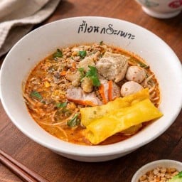 เปื้อนกระเพาะ - ก๋วยเตี๋ยว ตามสั่ง ตลาดมหาเทพ