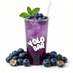 บลูเบอร์รี่โซดาซ่า 22 oz. (ไม่มีทอปปิ้ง)