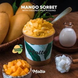 มะม่วงซอร์เบท์ พุดดิ้งกะทิ 16oz.