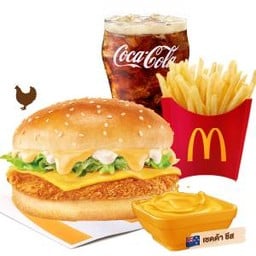 ชุดซูเปอร์ชีสซี่เบอร์เกอร์ไก่ (XL) & ชีสดังก์