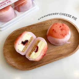 Mochi Strawberry Cheese Pie
