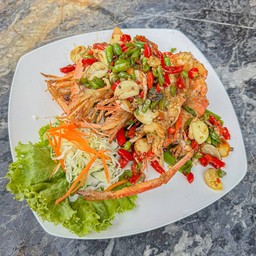 กุ้งแม่น้ำ คั่วพริกเกลือ