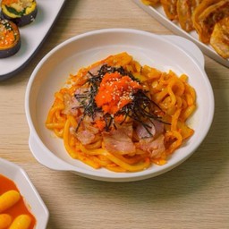อุด้งผัดกิมจิเบคอน Udon Kimchi with Bacon