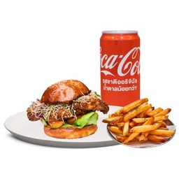 Craft Chicken Burger + French Fries + Drinks