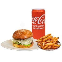 Pork Burger + French Fries + Drinks