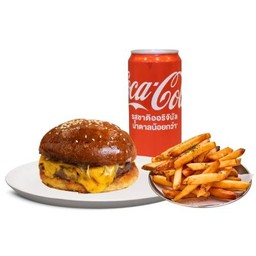 Cheese Burger + French Fries + Drinks