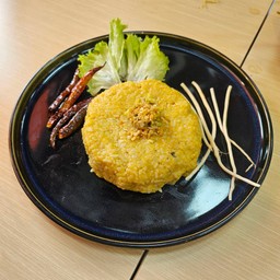 Pounding fish rice