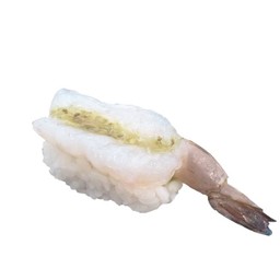 A41 ซูชิกุ้งแช่น้ำปลา (Raw Shrimp In Fish Sauce (Thai Style) Sushi)