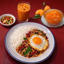 บ้านหอมจันทร์ ข้าวหมูทอด หมี่ไก่ฉีก Homecook & Cafe หมู่บ้านศิวาพร