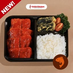 ข้าวกล่องปลาทอดซอสโคชูจัง