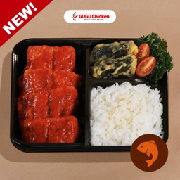 ข้าวกล่องปลาทอดซอสโคชูจัง