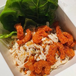 หมี่ไก่ฉีก น้ำพริกกระจก