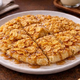 โรตีคอนเฟลคคาราเมล Roti with Cornflakes and Caramel