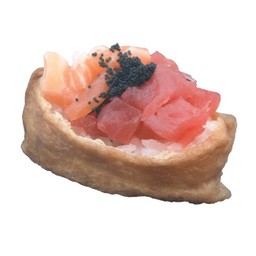 E05 อินาริแซลมอนมากุโระ (Salmon & Maguro Inari)