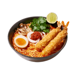 ต้มยำกุ้งน้ำข้น ทงคตสึ ราเมง (กุ้งทอด)