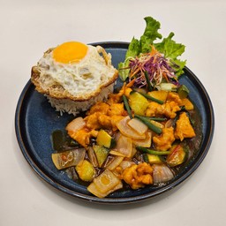 Rice with Sweet & Sour Stir Fried