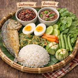 เซ็ทข้าวน้ำพริกสองใจ