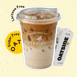 Oat milk ลาเต้เย็น