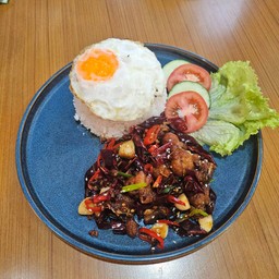 Rice with Sichuan Spicy Chicken