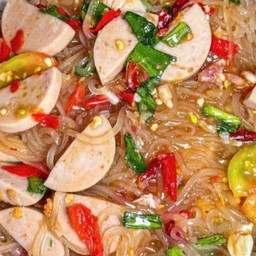 ตำเส้นเล็กหมูยอน้ำปลาร้า