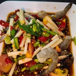 ตำไหลบัวกุ้งสด