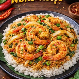 ผัดผงกะหรี่กุ้ง