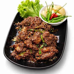 ก้อยเสือร้องไห้คั่วสุก
