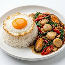 กะเพราหอยรวม