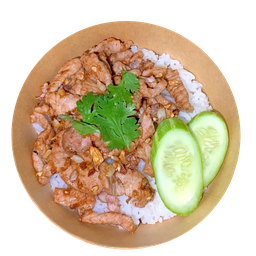 ข้าวหมูกระเทียม