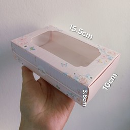 กล่องเบเกอรี่ สีชมพูอ่อน 5ใบ (สต้อก2)