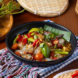 ตำหนึบหนับกุ้งสด