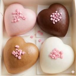 ชุดซาลาเปาไส้ครีม 4 สี 4 รสชาติ