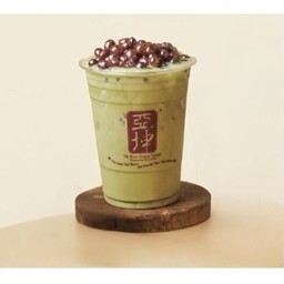 Matcha With Red Bean Popping