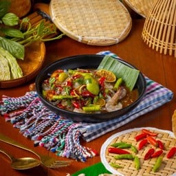 ตำเส้นแก้วกุ้งลวก