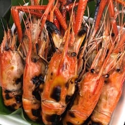 กุ้งเผา น้ำจิ้มรสเด็ด วัดบางปรง